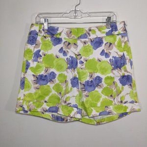 J Crew Floral Printed Stretch Chino Shorts STYLE 37571 Size 8 EUC